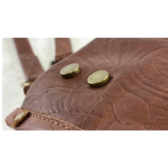 AMERICAN LEATHER CO  LENOX LEATHER BROWN SHOULDER BAG - Picture 9 of 10